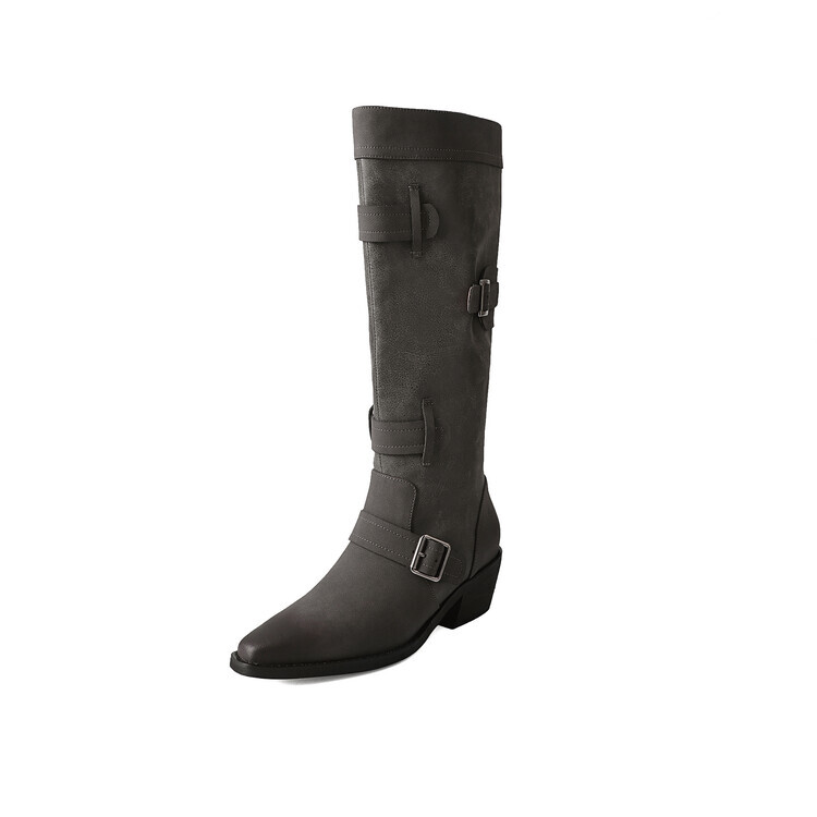 

Сапоги женские Su Yanjiao, цвет Gray/Black Velvet Lining