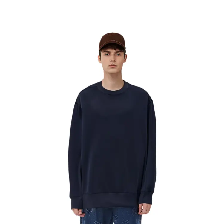 FW20 Jil Sander Collaboration Series Толстовка мужская темно-синяя Uniqlo, синий — фото 2