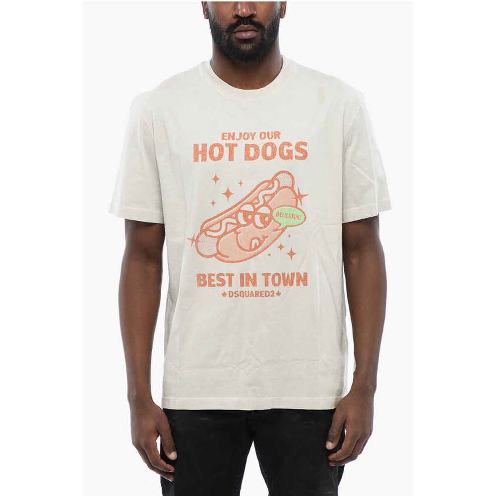 

Футболка с принтом HOT DOGS Regular Fit Dsquared2, White