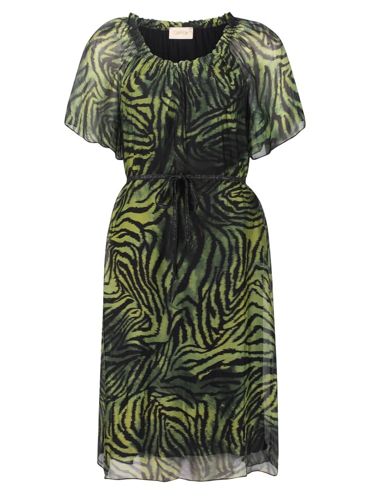 

Короткое платье CARTOON Chiffon kurzarm, цвет grün/schwarz