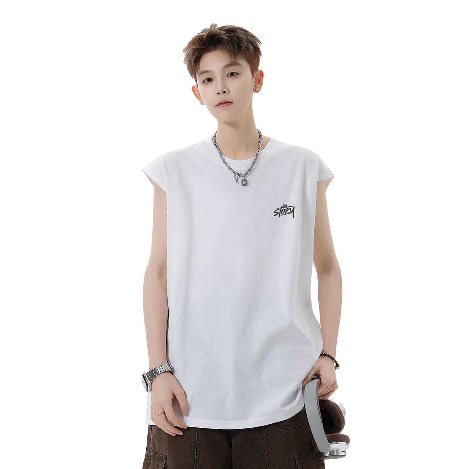 

Майка унисекс с круглым вырезом, тонкие, без рукавов Disney, белый