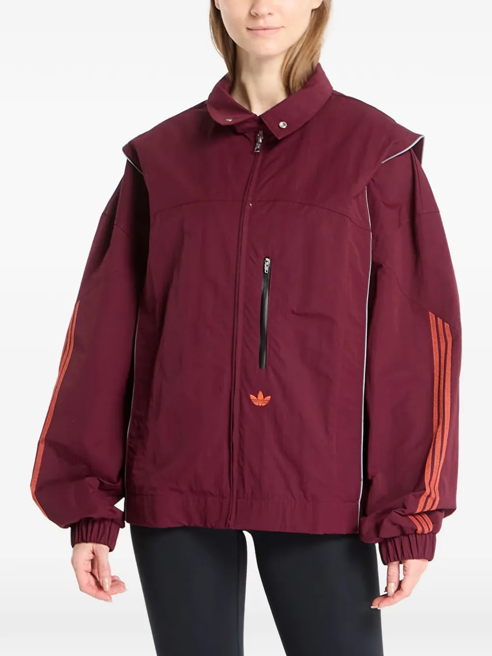 Ветровка Venice Wind с тремя полосками Adidas, красный — фото 3