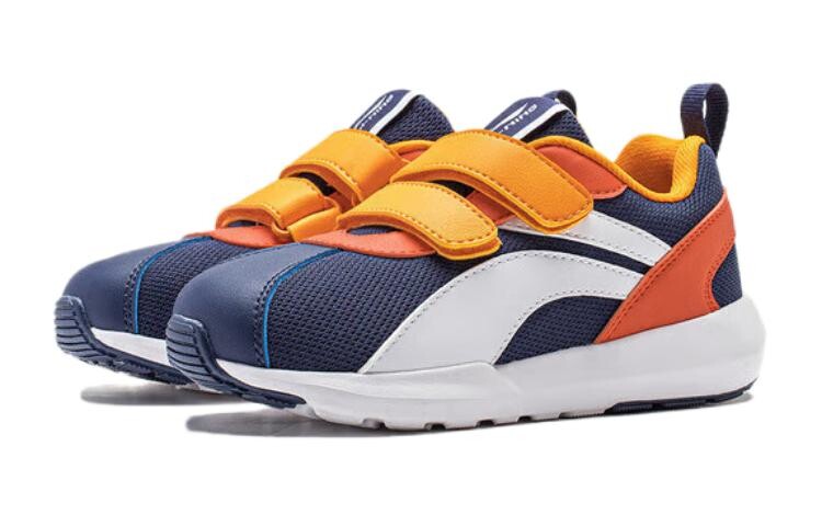 Кроссовки LINING YOUNG Sports Life Collection Kids Lifestyle Shoes Kids Low-top Deep Violet Blue/standard White/sub-orange, оранжевый — фото 3