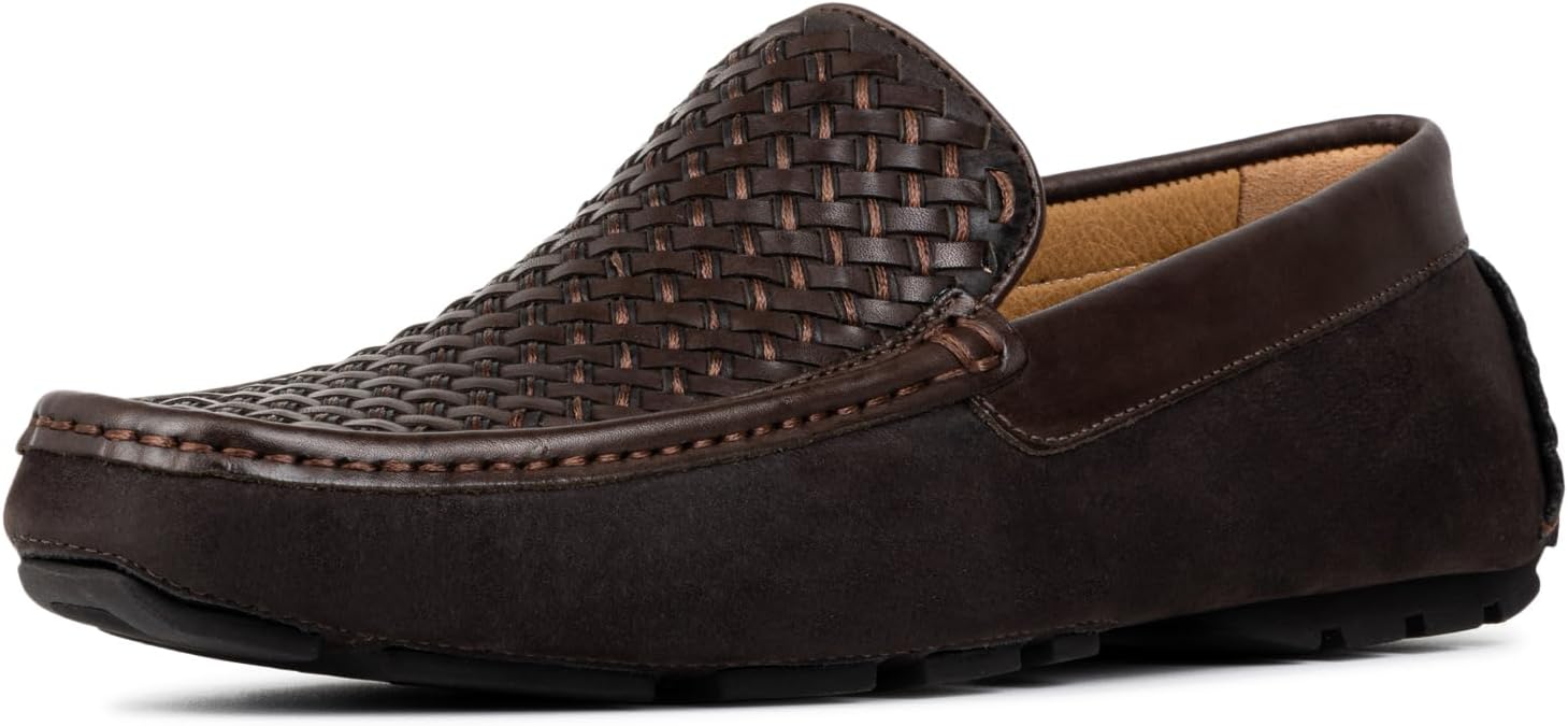 

Мужские лоферы Donald J Pliner Damiano из тканого нубука в стиле, темно-коричневый