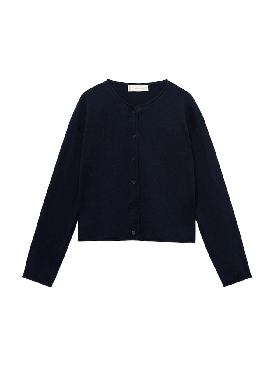 

Вязаный кардиган MANGO KIDS EMMA, темно-синий