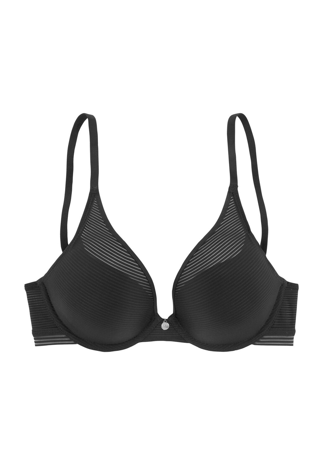 

Женский бюстгальтер Zoe Push Up с подвеской в ​​полоску s.Oliver, черный