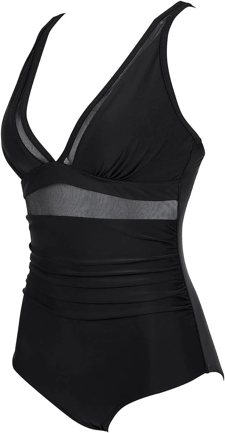 Купальник женский Sexy Mesh с эффектом Push Up и глубоким V-вырезом — фото 3