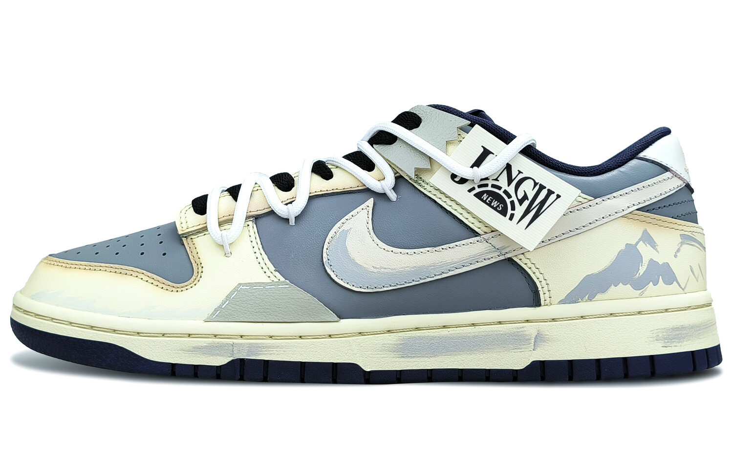 

Кроссовки Nike Dunk Skateboarding Shoes Men Low-top Yellow/purple/gray, цвет Tawny