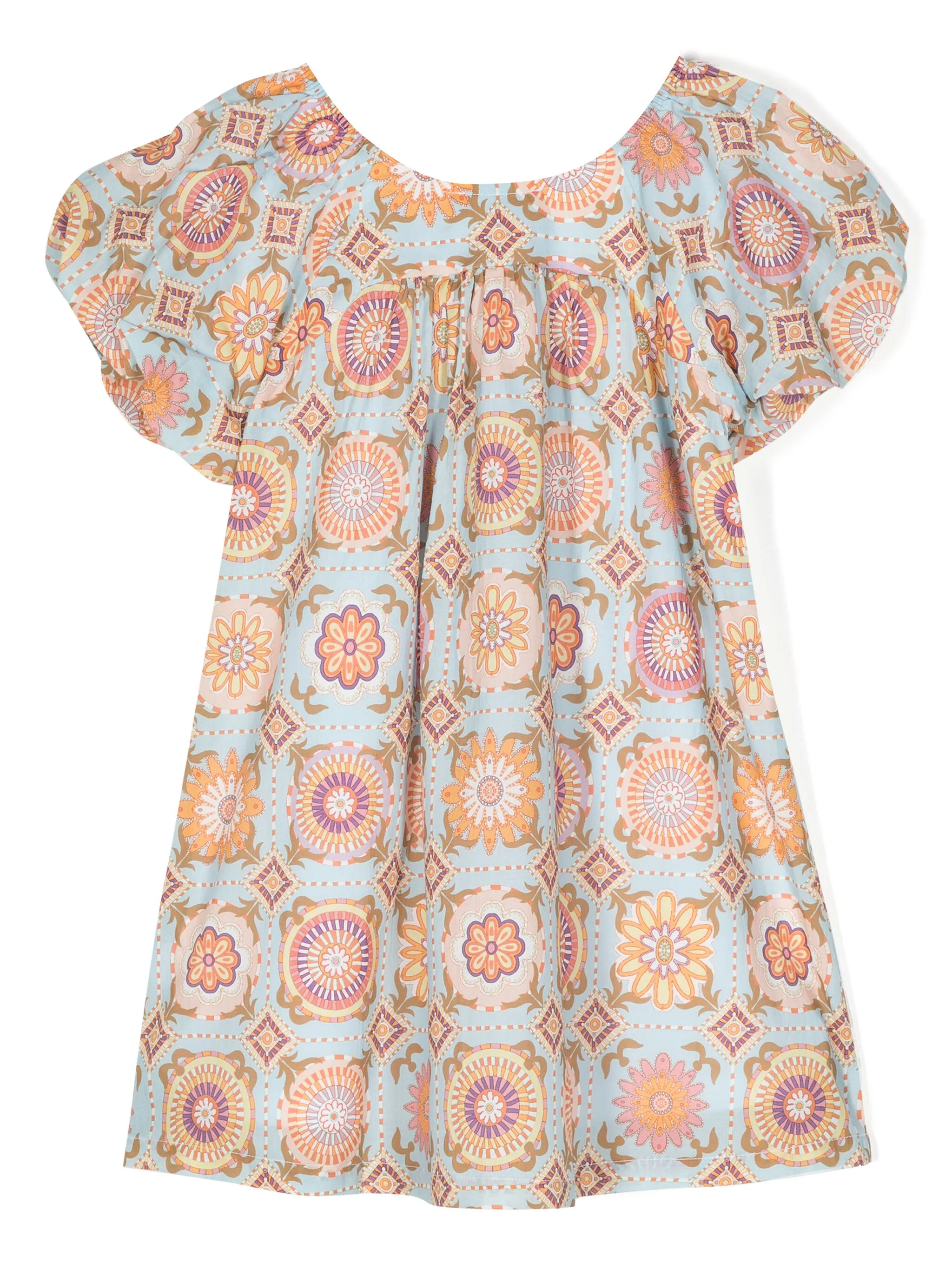 Платье с геометричным принтом Aigner Kids, синий — фото 2