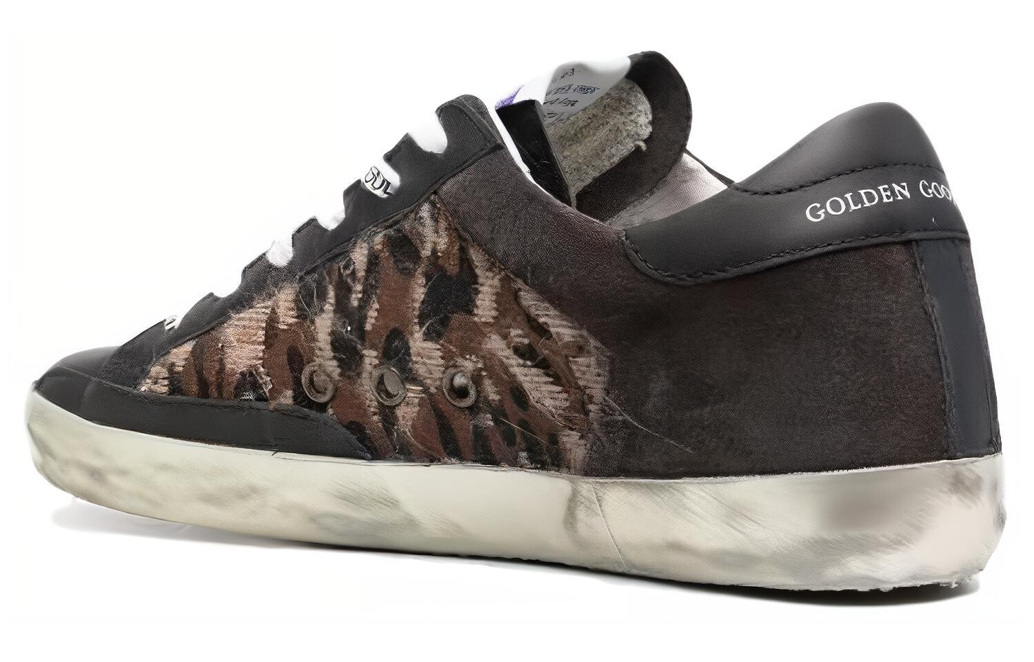 Кеды женские Golden Goose с леопардовым принтом, черный — фото 3