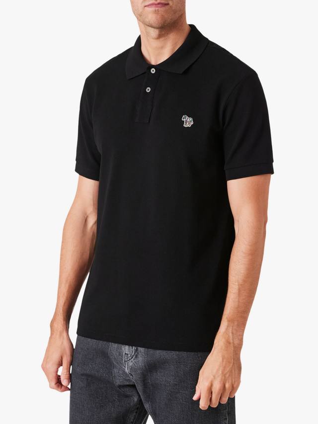 

Хлопковая поло с коротким рукавом Regular Fit Paul Smith, Black
