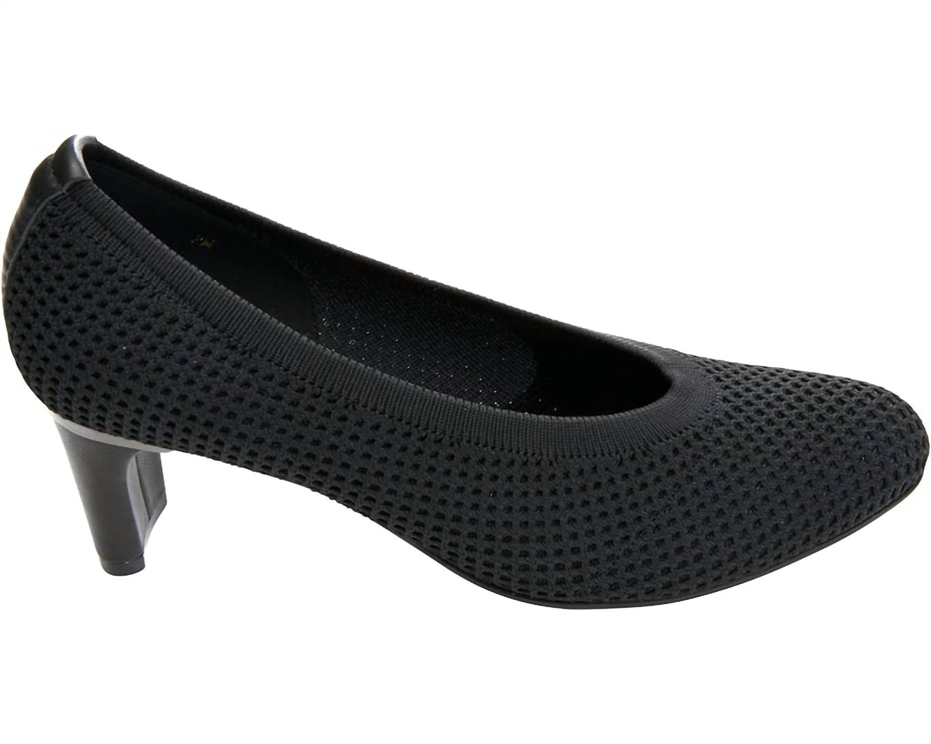 Женские туфли Darrie Stretch Knit Pumps черного цвета VANELi — фото 3