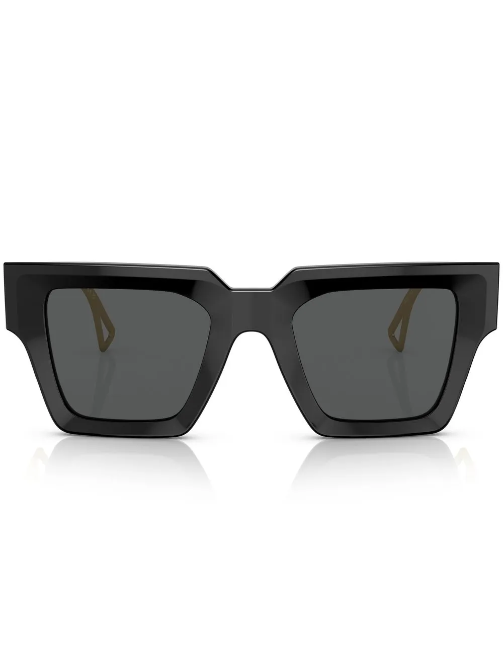 

Солнцезащитные очки в квадратной оправе с тисненым логотипом Versace Eyewear, черный