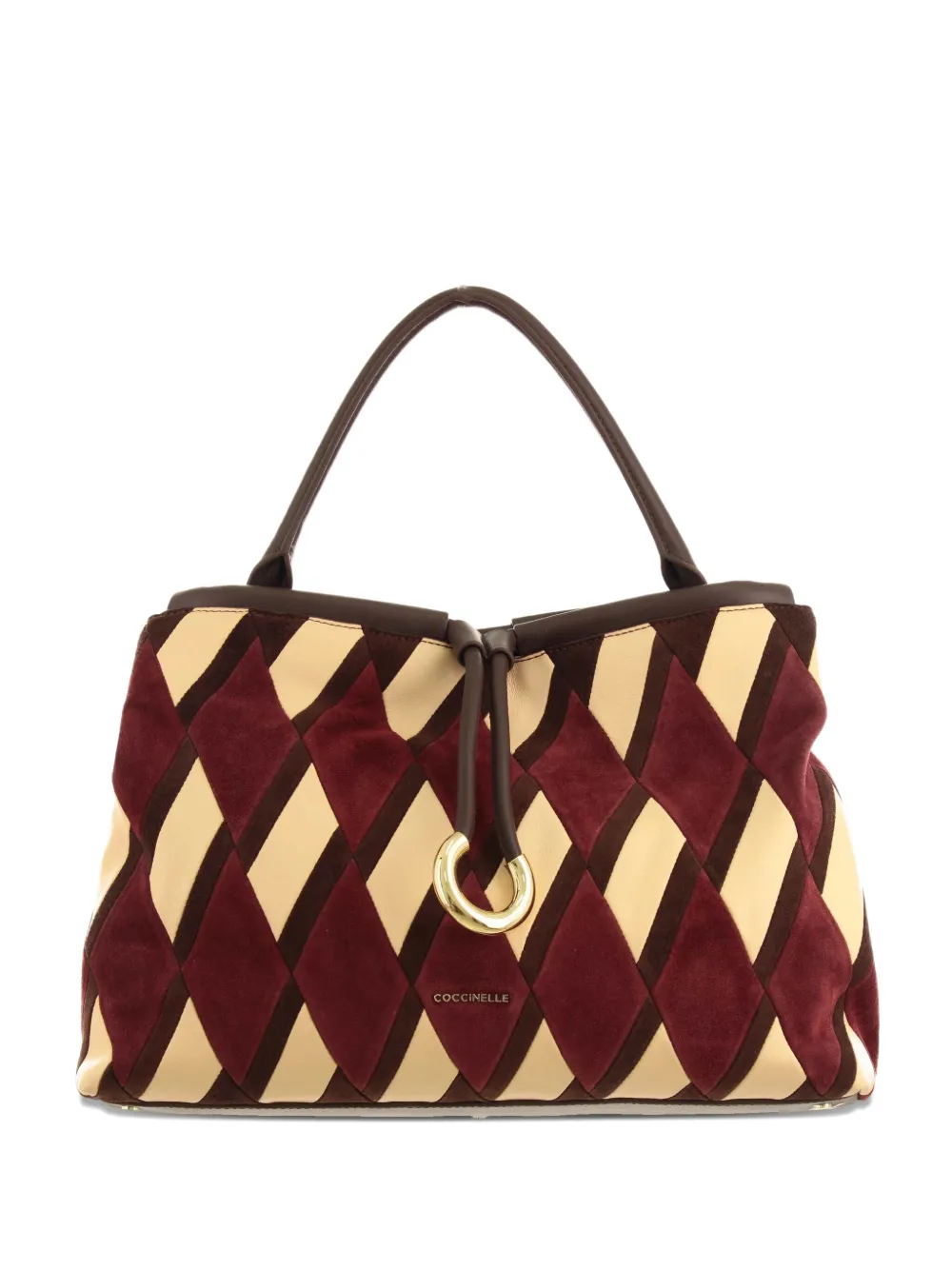 

Кожаная сумка на плечо с ромбовидным узором Coccinelle, красный
