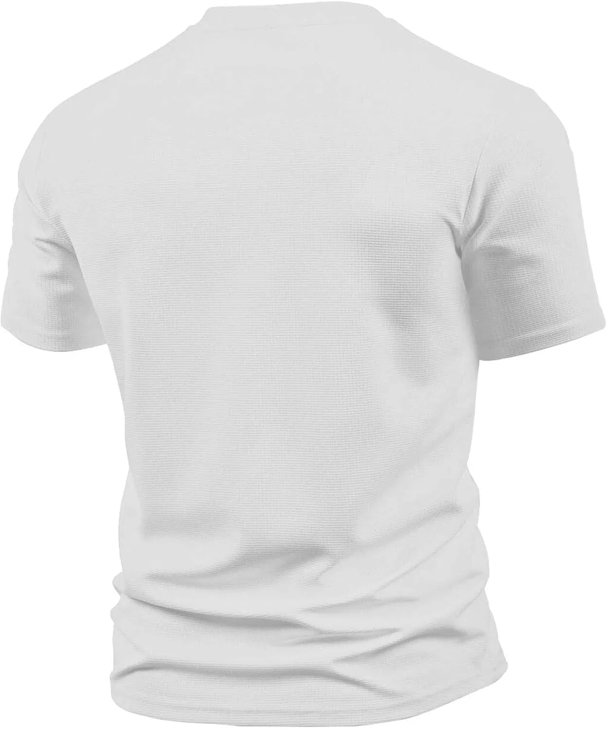 Мужская рубашка Slim Fit на молнии, дышащая, с эластаном, для лета, повседневная и комфортная Generic, светло-серый — фото 3