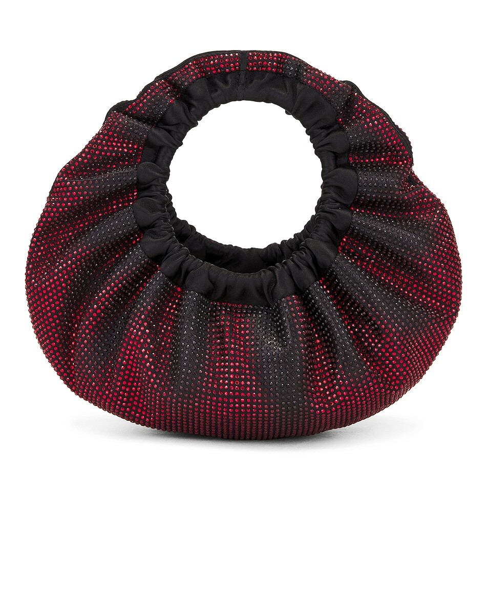 

Миниатюрная сумка Crescent с верхней ручкой Alexander Wang, цвет Black & Burnt Cherry
