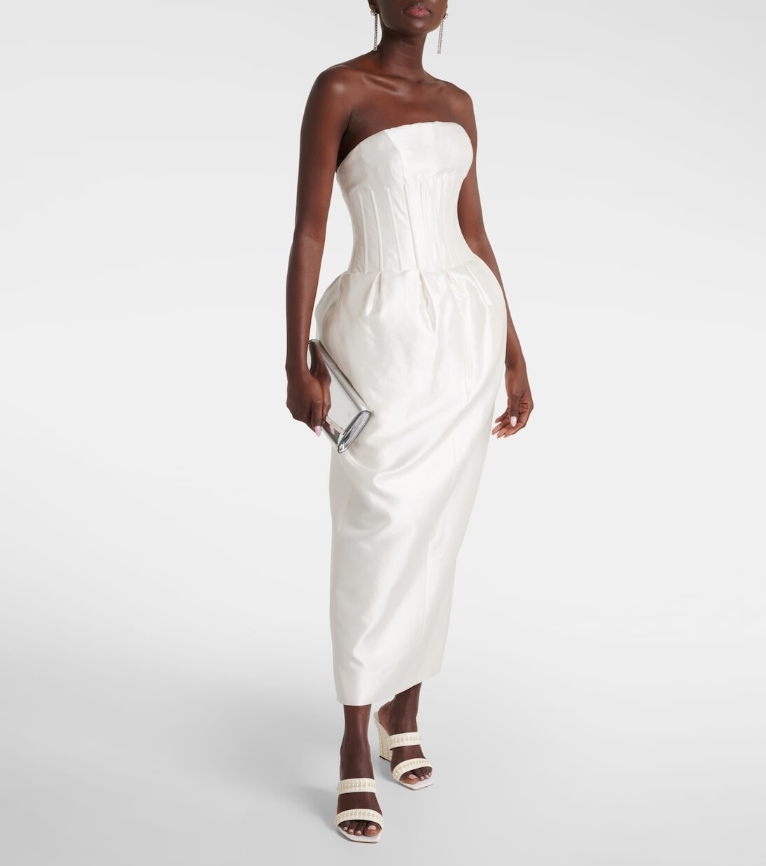 Мюли bridal sacoria 85 на танкетке с декором Jimmy Choo, белый — фото 2