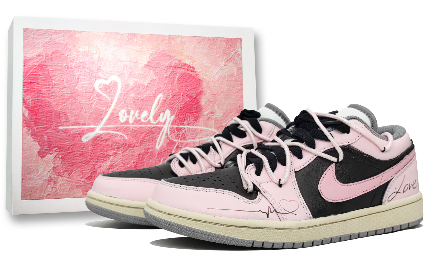 

Jordan Кроссовки баскетбольные Air 1 с амортизацией низкие винтажные унисекс Love Pink в коробке Love Pink, цвет Love Pink Box