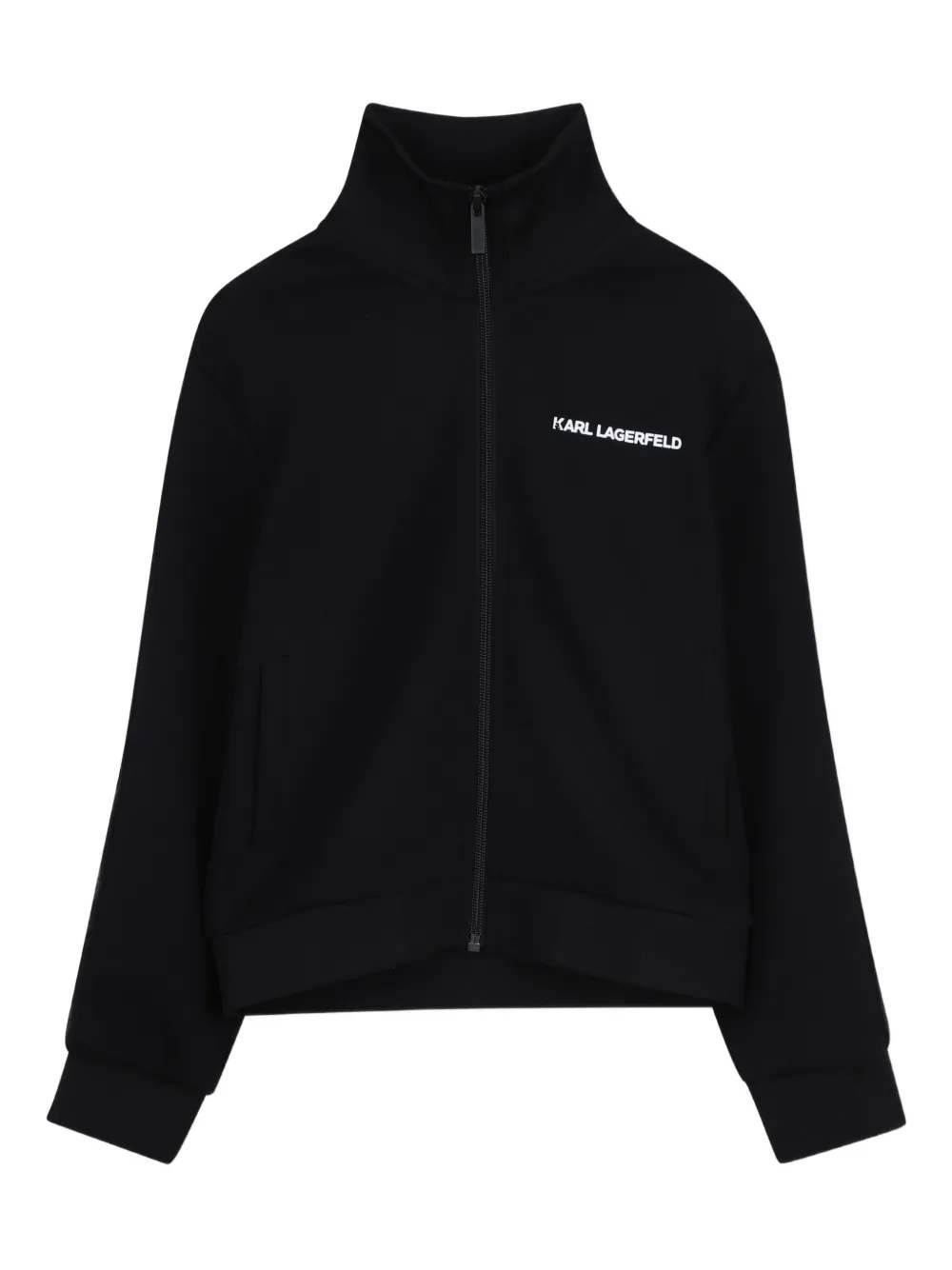 

Свитер на молнии Karl Lagerfeld Kids, черный