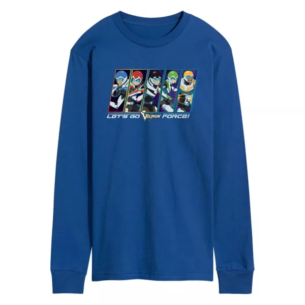

Мужская футболка с длинным рукавом "Voltron, вперед, отряд Voltron" Licensed Character, цвет royal blue