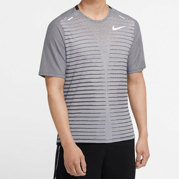 Футболка techknit future fast running с круглым вырезом и коротким рукавом Nike, белый — фото 4