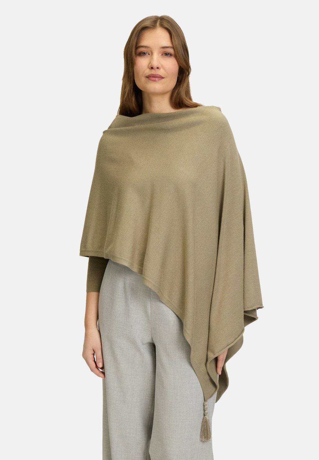 

Плащ PONCHO MIT FRANSEN Betty Barclay, оливковый