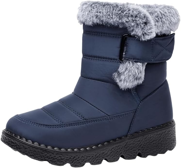 

Женские и мужские зимние ботинки с толстой подошвой, легкие, противоскользящие, на щиколотку, водонепроницаемые, с мягким утеплителем и меховой подкладкой, кроссовки на липучке Hhhchpm, черный