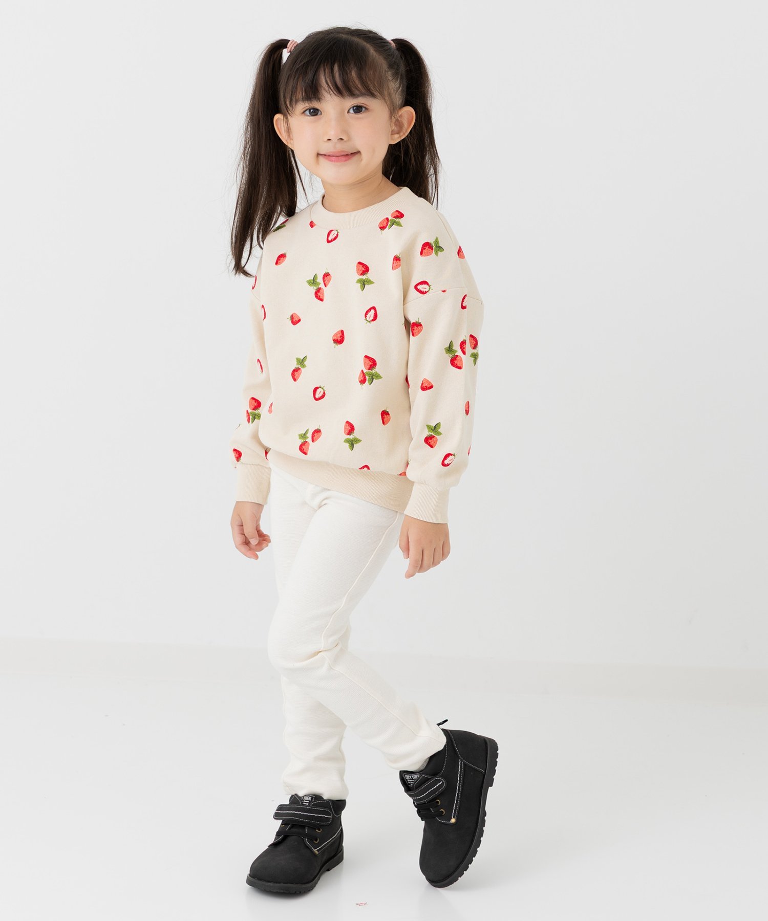 Флисовая толстовка из 100% хлопка с принтом по всей поверхности. Chil2, H Strawberry/Cream — фото 2