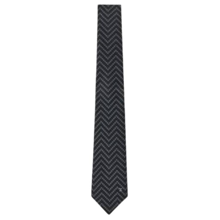 

LOUIS VUITTON Мужской шелковый галстучный антрацит, Anthracite