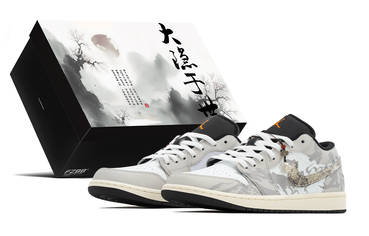 

Jordan Кроссовки Air 1 Box, Cloud Cut Moon, износостойкие низкие винтажные баскетбольные кроссовки для мужчин, серый с белым