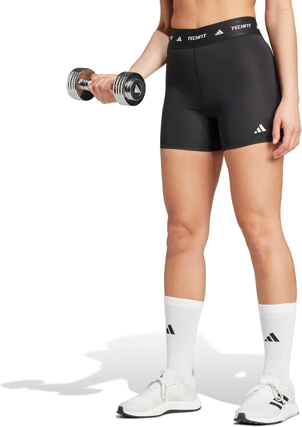 Леггинсы для бега adidas Techfit, черный — фото 3