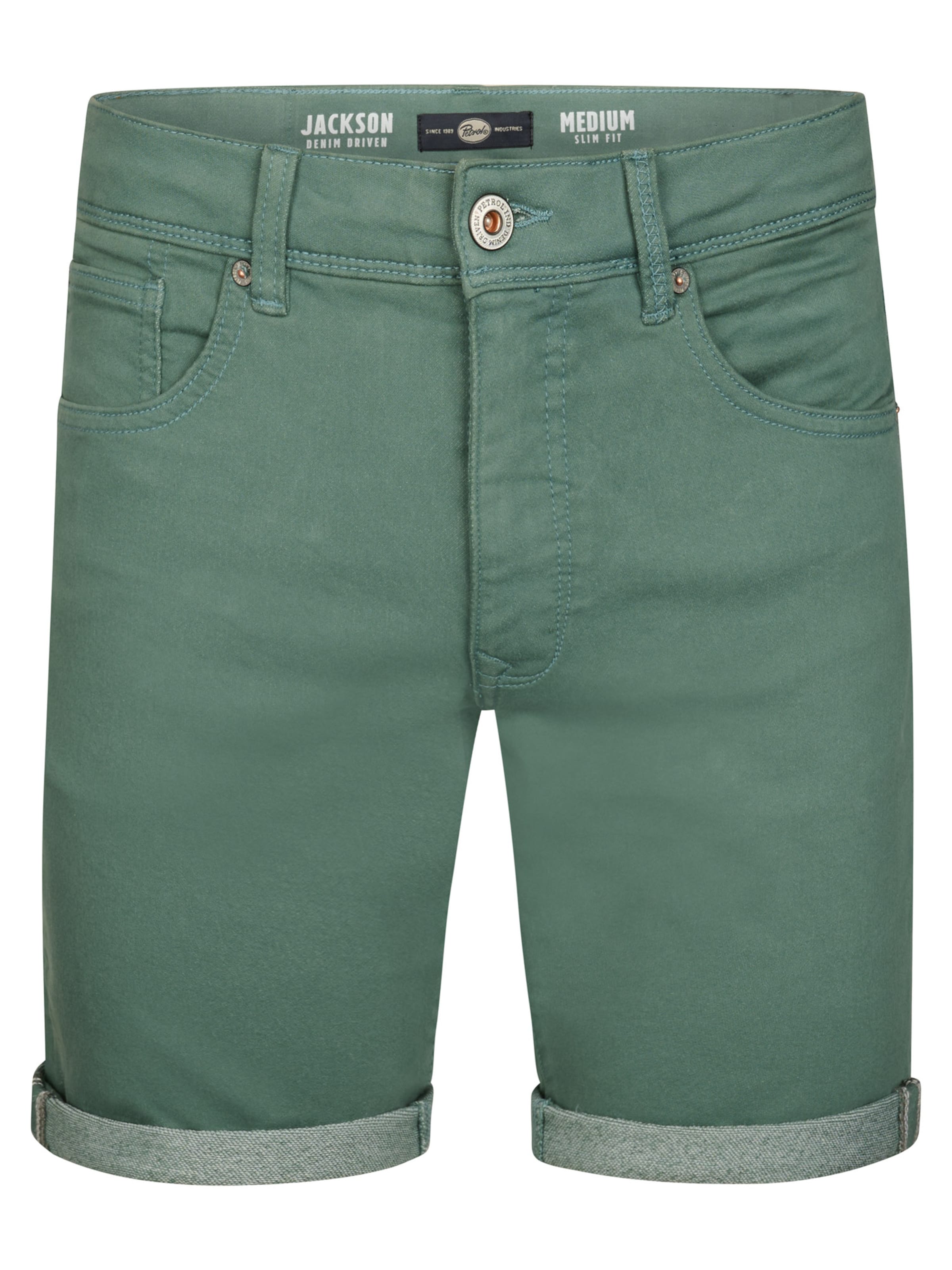 

Petrol Industries Джинсовые шорты Slim fit 'Coconut' в цвете Emerald