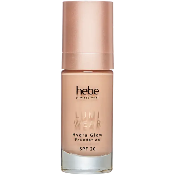 

Осветляющая тональная основа для лица с spf20 4n бежевый, 32 мл Hebe Professional Lumi wear hydra glow foundation, цвет 4n beige