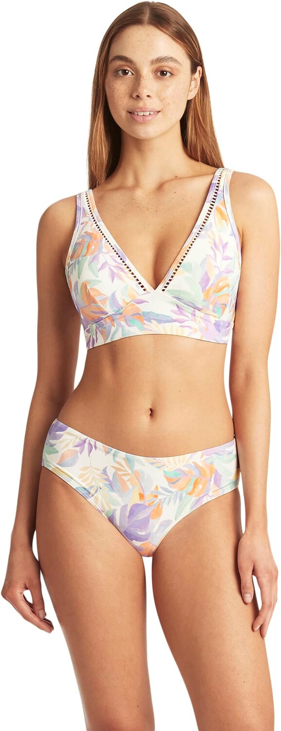 

Купальник SEA LEVEL SWIM Botanica Mid Bikini Pant, белый