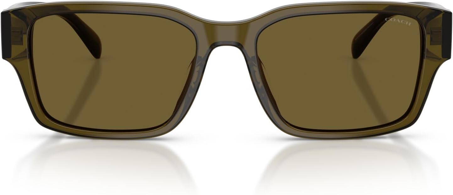 

COACH мужские солнцезащитные очки Hc8441u универсальный размер, Transparent Olive/Green Solid