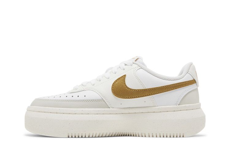 Кроссовки Nike Wmns Court Vision Alta 'Sail Metallic Gold', кремовый — фото 4