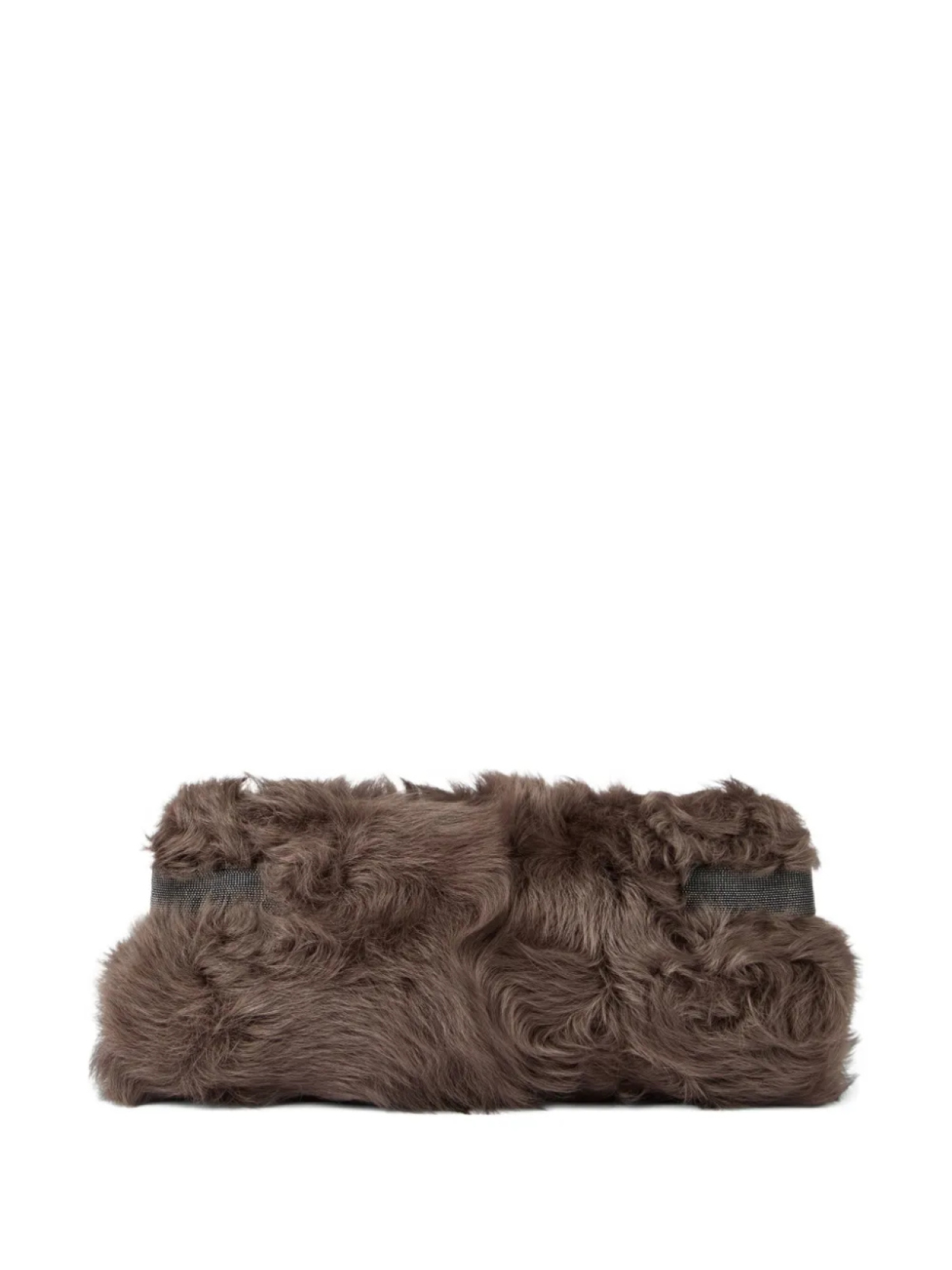 

Сумка-клатч из овчины Brunello Cucinelli Wavy, коричневый