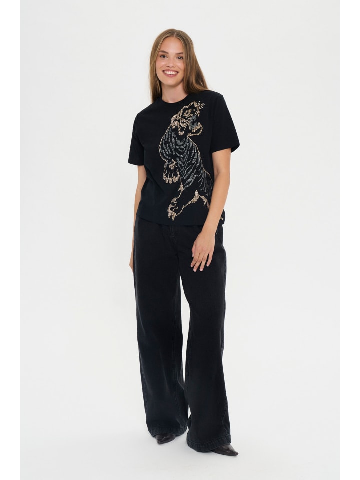 

SAINT TROPEZ Футболка NildaSZ оверсайз, черная