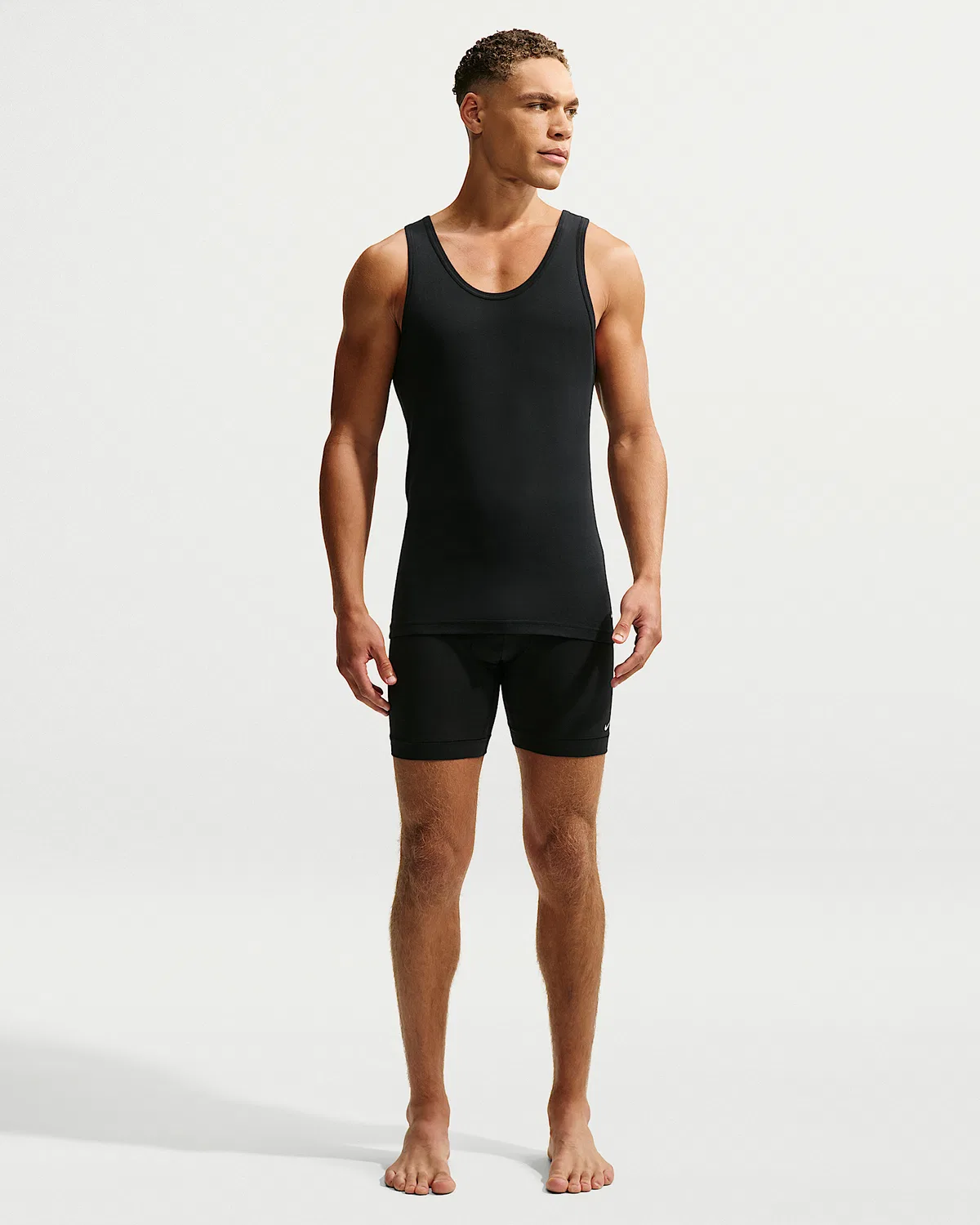 Мужская майка Dri-FIT Nike Essential Stretch Cotton, Black — фото 4
