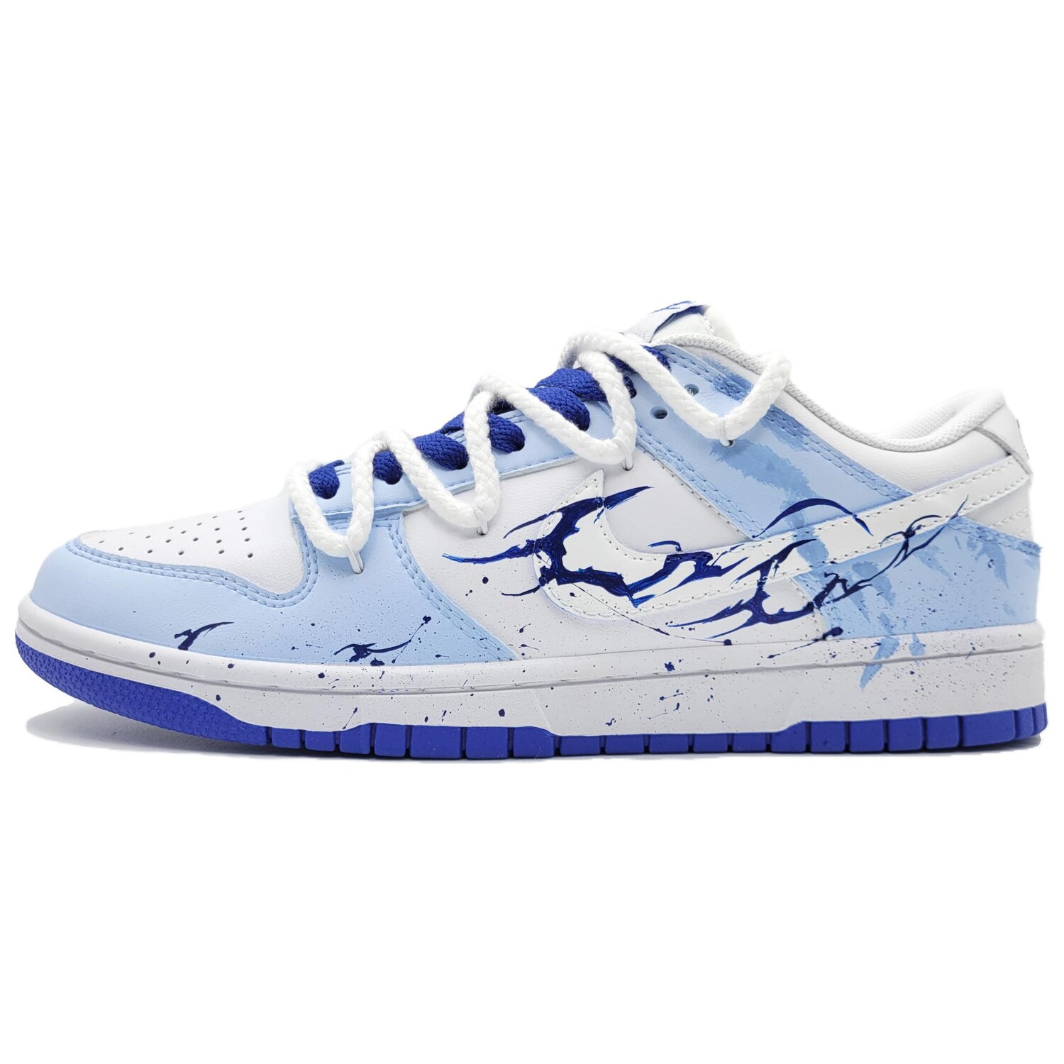 

Кроссовки Nike Dunk Skateboarding Shoes Unisex Low-top White/blue, белый