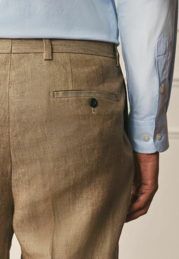 Брюки чинос Relaxed suit Next, цвет светло-коричневый — фото 3