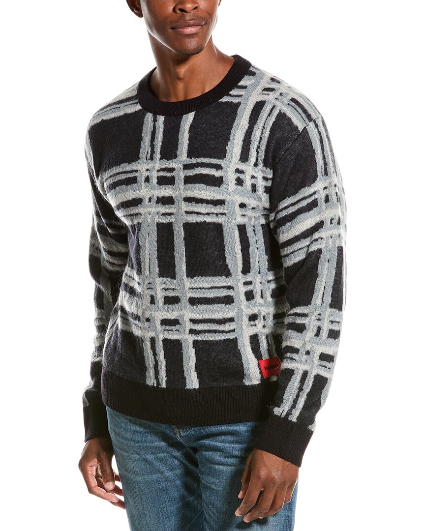 

HUGO Hugo Boss Свитер с круглым вырезом из смеси шерсти и мохера, серый