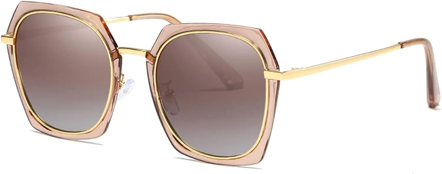 

Модные поляризованные солнцезащитные очки с металлическим козырьком для вождения, женские солнцезащитные очки (Цвет: E, Размер: Средний) MTZJH, One Color