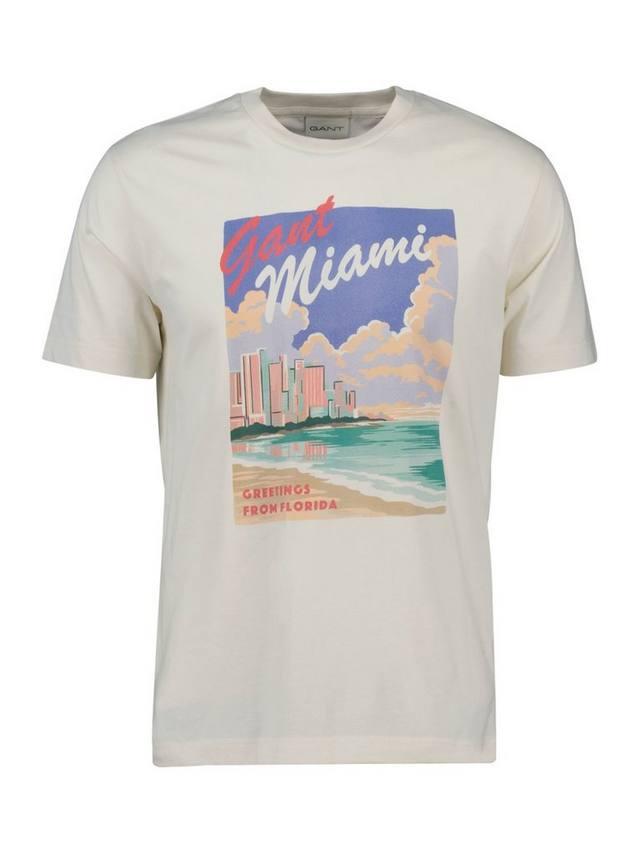 

Футболка из хлопка с принтом GANT