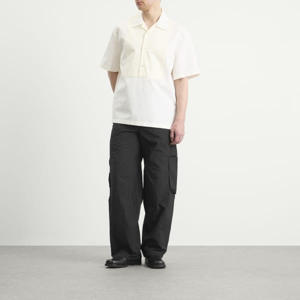 Рубашка свободного кроя для боулинга контрастных цветов Jil Sander, Latte — фото 4