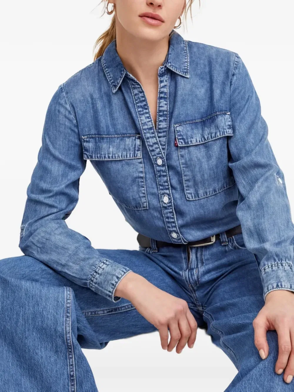 Рубашка с нагрудным карманом Levi's, синий — фото 4
