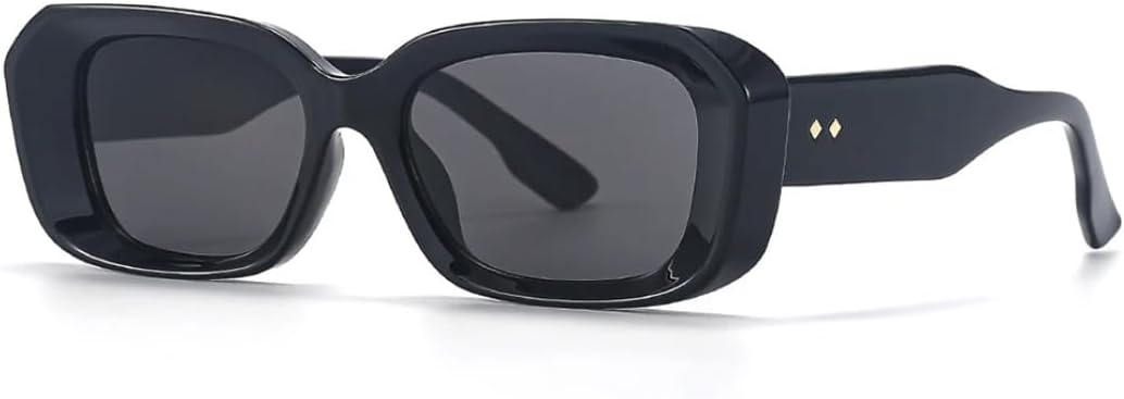 

Ретро-модные панк-солнцезащитные очки для женщин и мужчин, классические винтажные, с защитой от УФ-излучения UV400, для использования на открытом воздухе VFDHN, Shiny Black Black