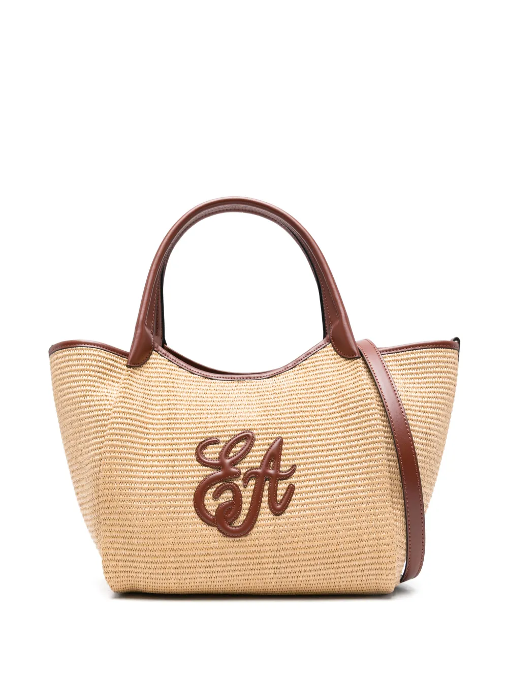 

Сумка-тоут среднего размера с нашивкой-логотипом Emporio Armani, бежевый