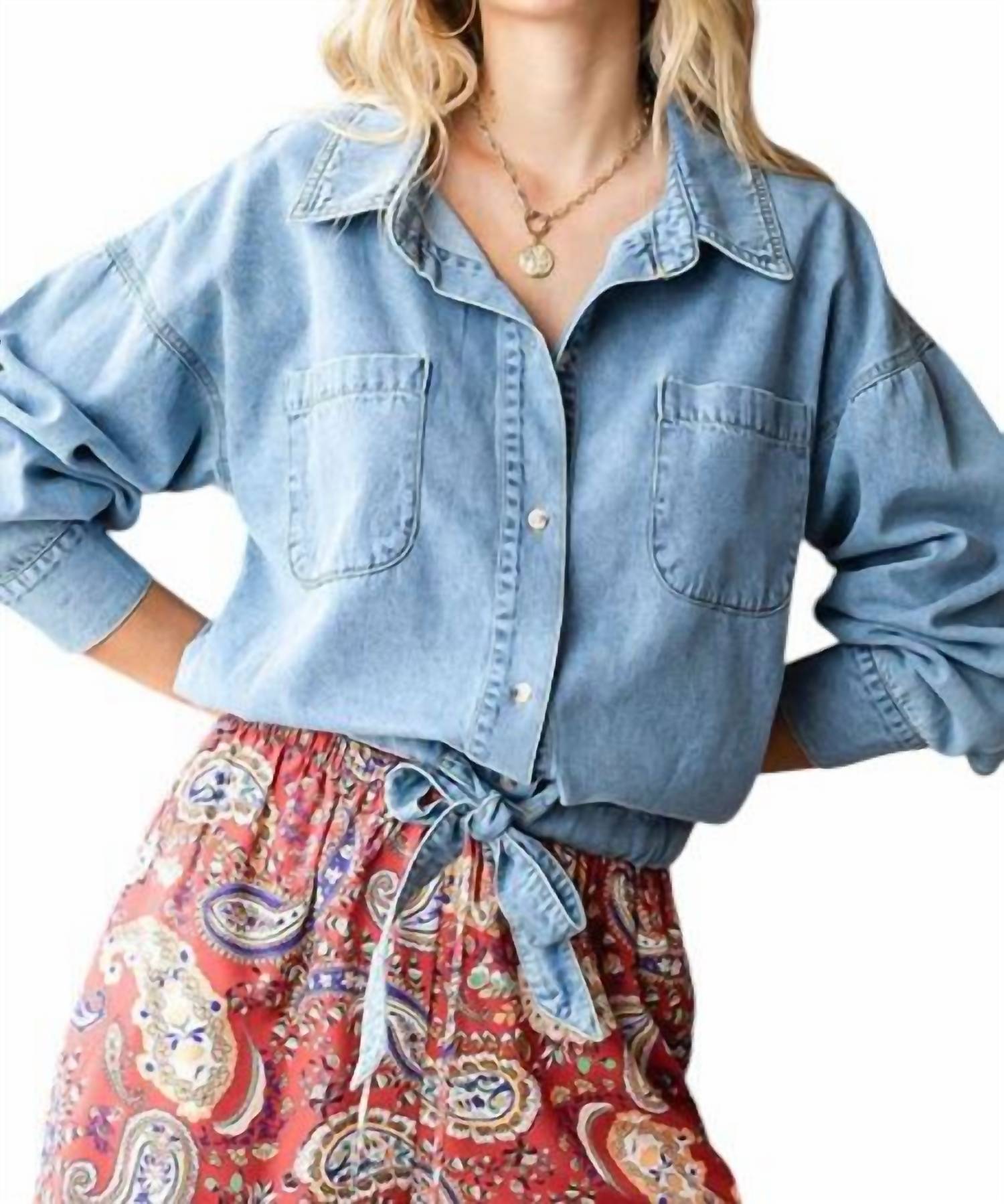 

Куртка из стираного денима больших размеров First Love, цвет denim