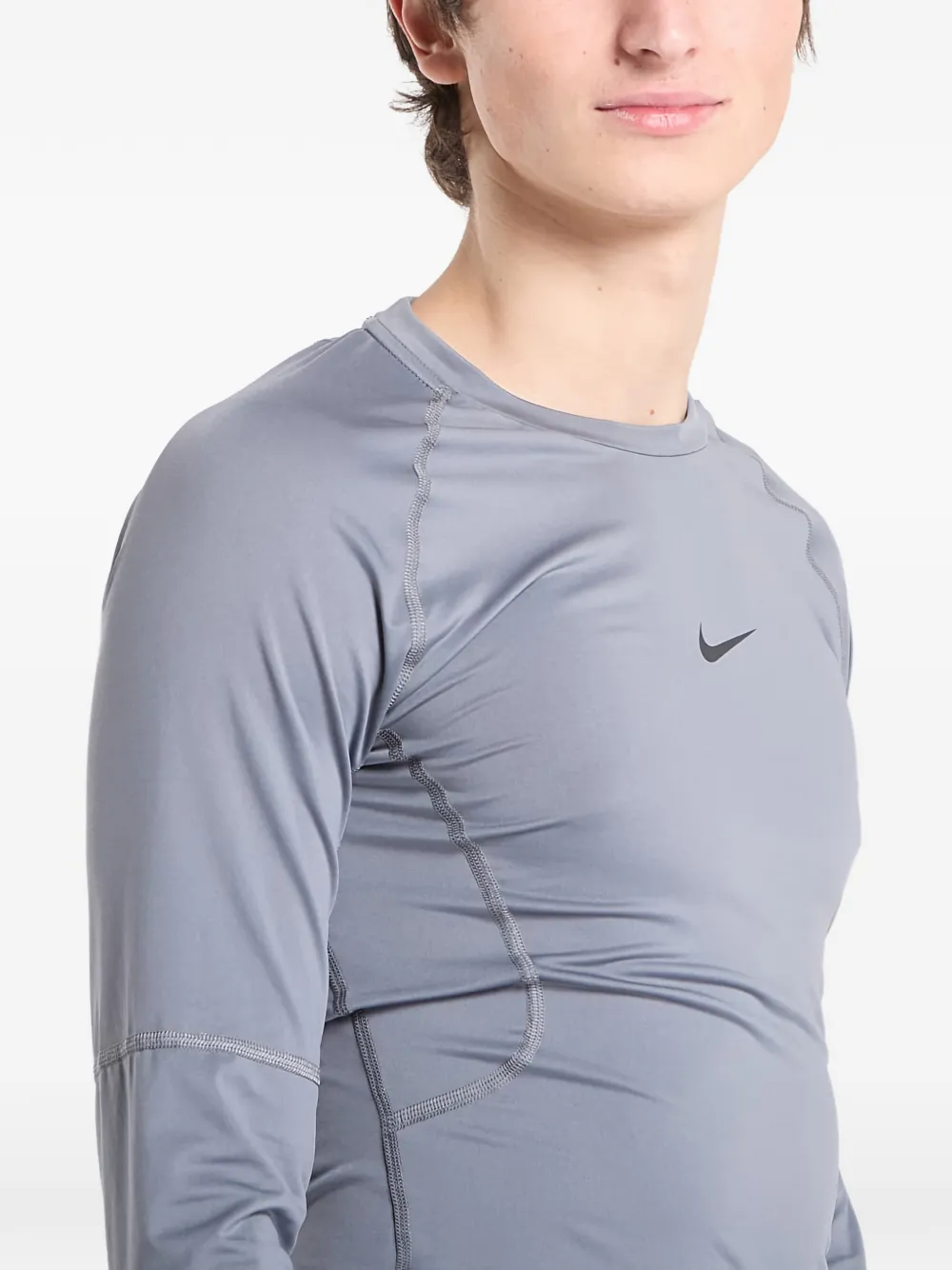 Спортивная футболка с длинными рукавами Nike, серый — фото 4